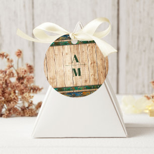 Sticker Rond Mariage de vignoble chic moderne