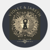 Mariage des étoiles de la lune de soleil céleste