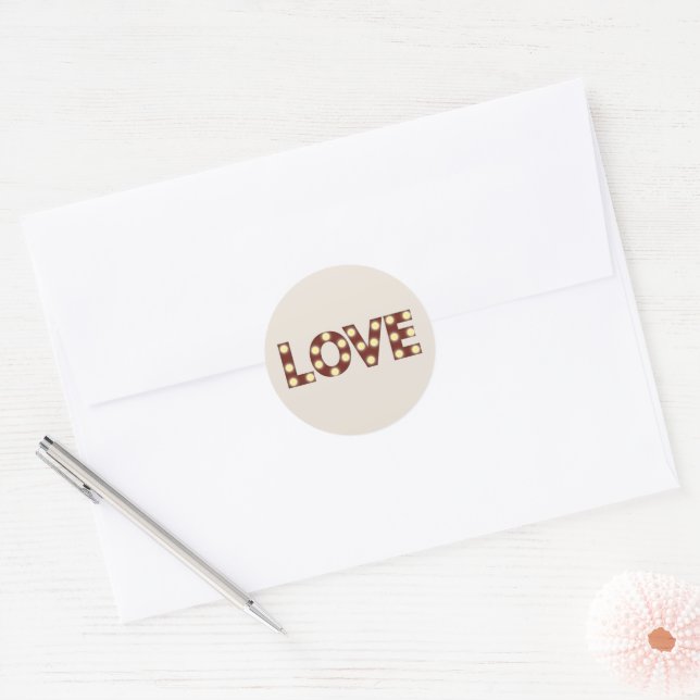 Sticker Rond Mariage des lumières de marquee (Enveloppe)
