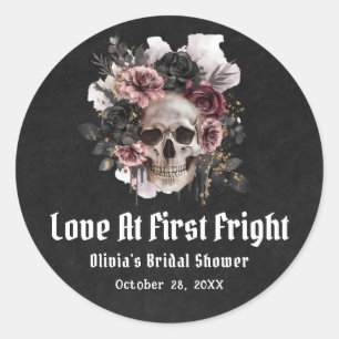 Sticker Rond Mariage d'Halloween Amour à Première Frayeur Enter