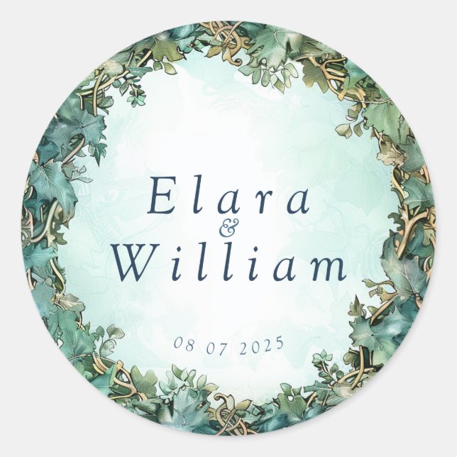 Sticker Rond Mariage Eternal Grace Elven (Devant)