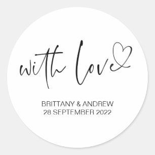 Sticker Rond Mariage Faveur Traiter La Confiture De Sac Avec Me