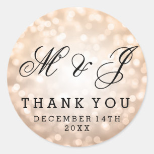 Sticker Rond Mariage Favor Éclairage Parties scintillant en cui