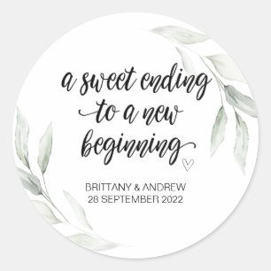 Sticker Rond Mariage Favor Traitement Sac Jam Jar Sweet Début C