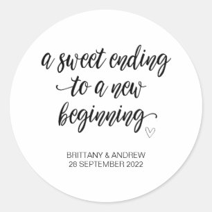 Sticker Rond Mariage Favor Traitement Sac Jam Jar Sweet Début C