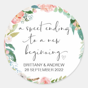 Sticker Rond Mariage Favor Traiter Sac Jam Jar Sweet Début