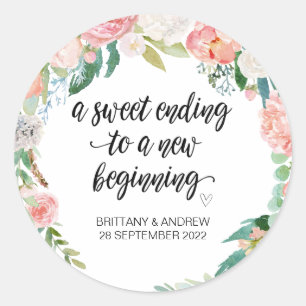 Sticker Rond Mariage Favor Traiter Sac Jam Jar Sweet Début