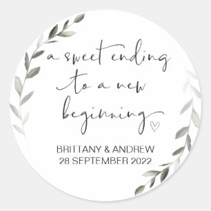 Sticker Rond Mariage Favor Traiter Sac Jam Jar Sweet Début