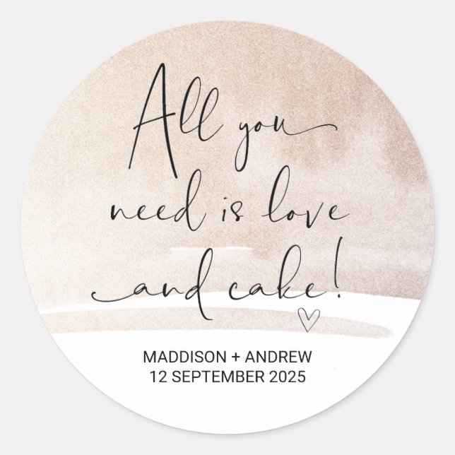 Sticker Rond Mariage Favoriser Merci De Mariée Groom Favor (Devant)