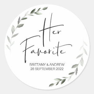 Sticker Rond Mariage Favoriser sa boîte de traitement préférée 