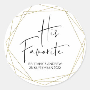 Sticker Rond Mariage Favoriser Sa Boîte De Traitement Préférée 