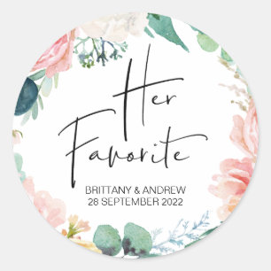 Sticker Rond Mariage Favoriser sa boîte de traitement préférée 
