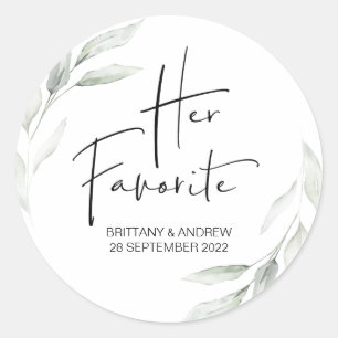Sticker Rond Mariage Favoriser sa boîte de traitement préférée 