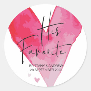 Sticker Rond Mariage Favoriser Sa Boîte De Traitement Préférée