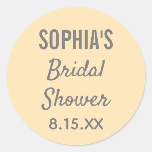Sticker Rond Mariage Fête des mariées Peach Typographie moderne