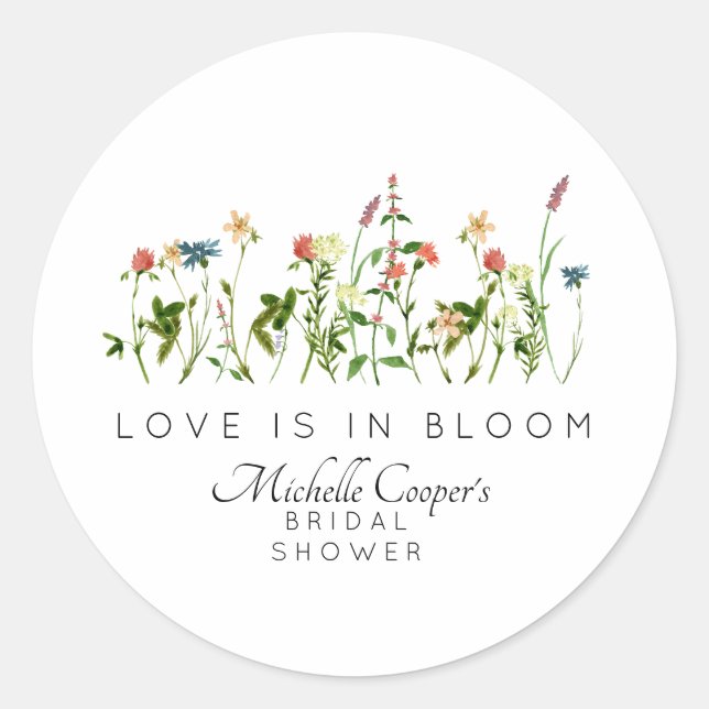 Sticker Rond Mariage Fleurissant : Cérémonie de Fiançailles (Devant)