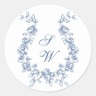 Sticker Rond Mariage Floral de la Renaissance