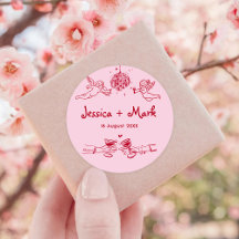 Mariage funky disco dessiné à la main