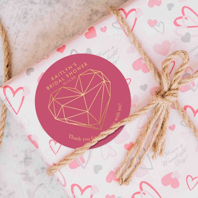 Sticker Rond Mariage géométrique Saint-Valentin Enterrement de  (Créateur téléchargé)