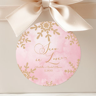 Sticker Rond Mariage Hivernal Sous La Neige Salle De Fête De Fi