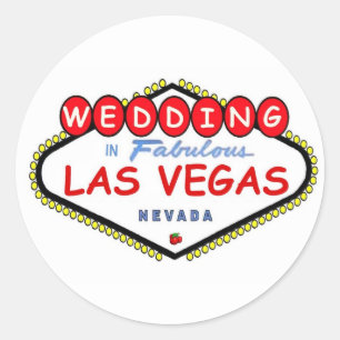 Sticker Rond MARIAGE In Fabulous Las Vegas Cherry logo autocoll