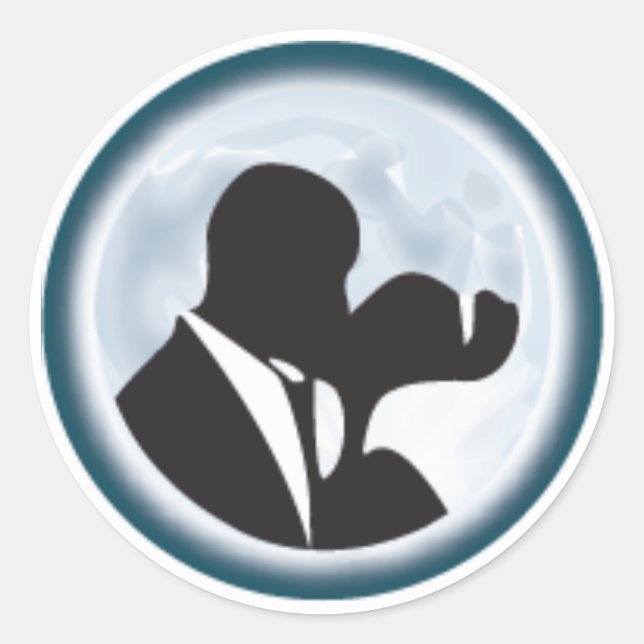 Sticker Rond Mariage Kiss (Devant)