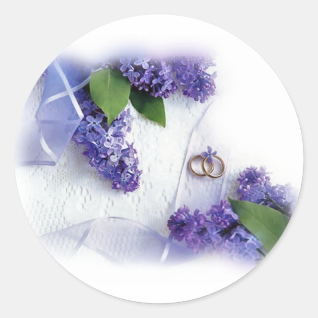 Sticker Rond mariage lilac (Devant)