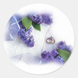 Sticker Rond mariage lilac
