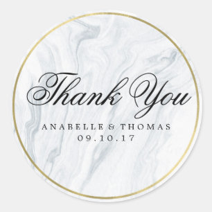 Sticker Rond Mariage marbre et or