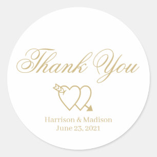 Sticker Rond Mariage Merci de script personnalisé cadeau faveur