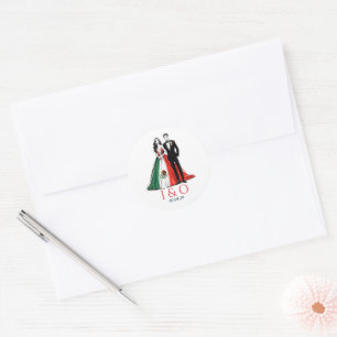 Sticker Rond Mariage mexicain