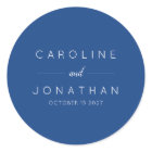 Mariage minimaliste français bleu moderne personna