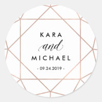 Mariage minimaliste géométrique moderne