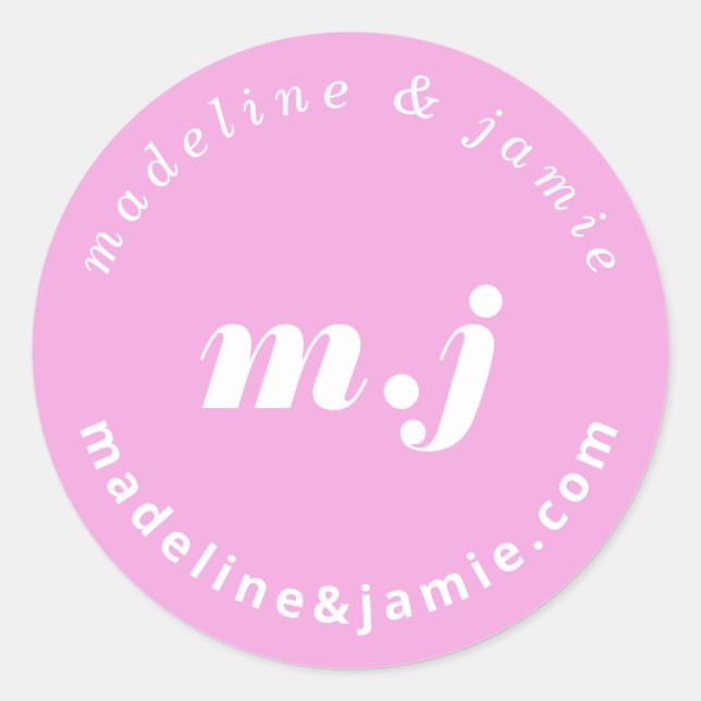 Sticker Rond Mariage minimum gras Date Enregistrer la date Jaun (Devant)