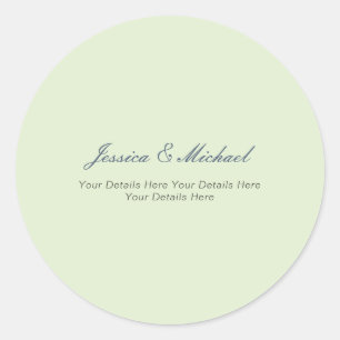 Sticker Rond Mariage Moderne Élégant Simple Professionnel