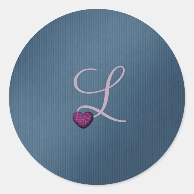 Sticker rond Mariage Monogram Classic Denim (Devant)