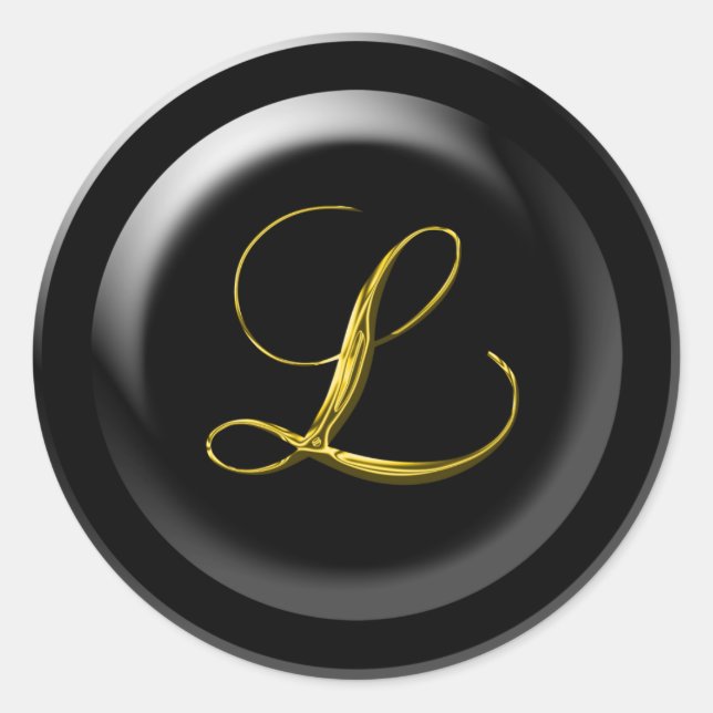 Sticker Rond Mariage Monogramme Seal L (Devant)