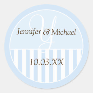 Sticker Rond Mariage monographique personnalisé Favoriser les É