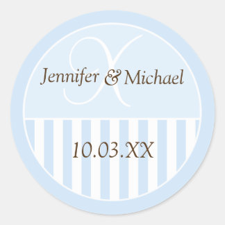 Sticker Rond Mariage monographique personnalisé Favoriser les É