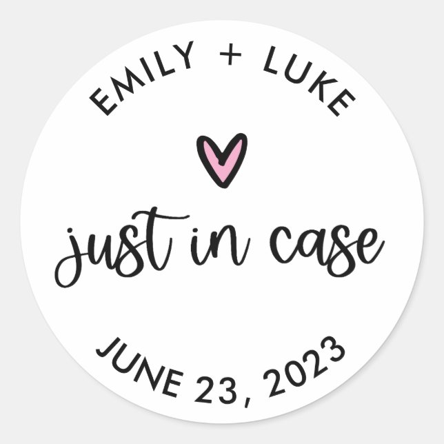 Sticker Rond Mariage personnalisé juste dans le kit de récupéra (Devant)