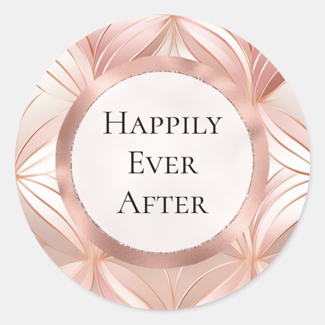 Sticker Rond Mariage Rose Pearl (Devant)