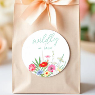 Sticker Rond Mariage sauvagement amoureux Enterrement de vie de