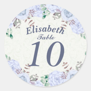 Sticker Rond Mariage Siège Chic Aquarelle Floral Script Or