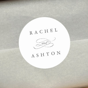 Sticker Rond Mariage simple et élégant