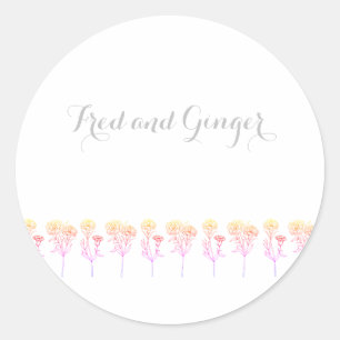 Sticker Rond Mariage simple et élégant