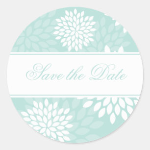 Sticker Rond Mariage Sweet Dahlias