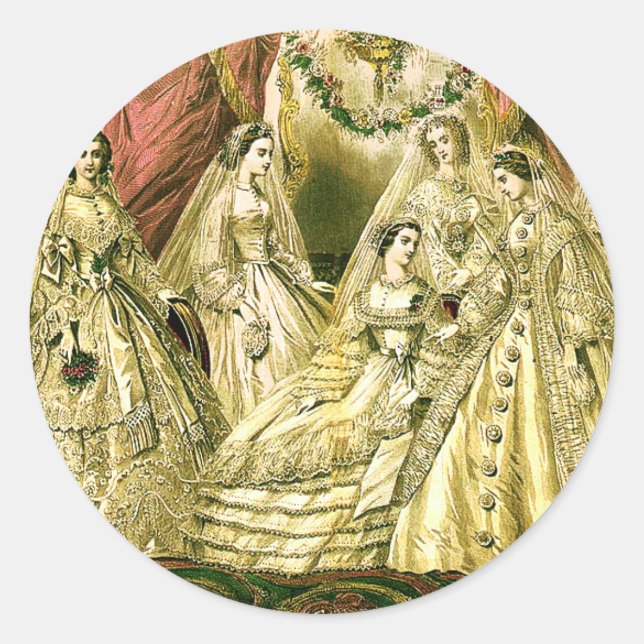 Sticker Rond Mariage victorien (Devant)