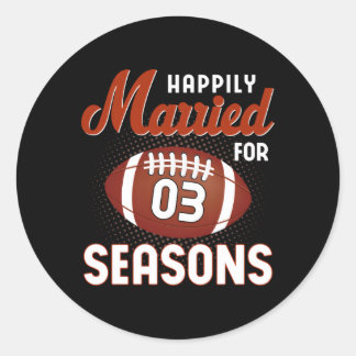 Sticker Rond Marié 3 ans Mariage