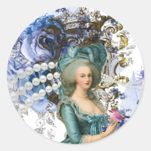 Sticker Rond Marie Antoinette, Dernière reine de France, Phoque