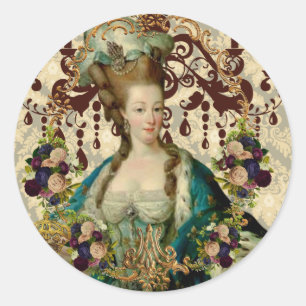 Sticker Rond Marie Antoinette, Enveloppe